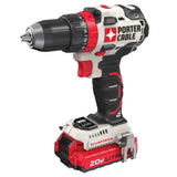 PORTERCABLE 20V MAX Cordless Drill Driver Kit with 2 Batteries and Charger, 1/2 Inch (PCCK607LB)
