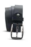 Sananda Bags MenS Classic Genuine Leather Belt,Matte Surface Finish, Silver Buckle, Formal Style (35Mm) (Black, 30)