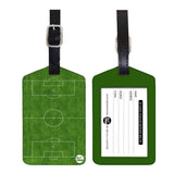 Nutcase Designer Luggage Travel Baggage Tags Set Of 2 With Name Card Inside Football Field