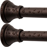 Bronze Shower Rods,2 rods per set,4372 Inches,Rust Resistance, Adjustable Tension Rod with Durable Spring, No Drilling, Use for