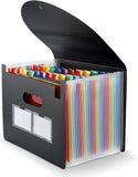 Arura (Label) 24 Pockets File Folder With Cover Expanding Document Storage Organizer Expandable Files Organizer With Labels Expa