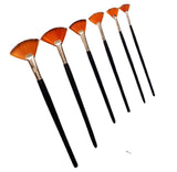 Artist Painting Brushes Set 6 Pcs Of Fan Brush For Painting Fine Art Brush Set Fan Brush Set For Acrylic Painting, Oil Painti