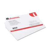 Universal Unruled Index Cards, 5 x 8, White, 100 Cards/Pack (UNV47240)