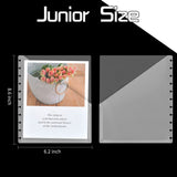 6 Pack Junior Discbound Pocket Dividers 5.5X8.5 inch Pocket Dividers Clear Discbound Notebook Dividers Junior Discbound Pocket F