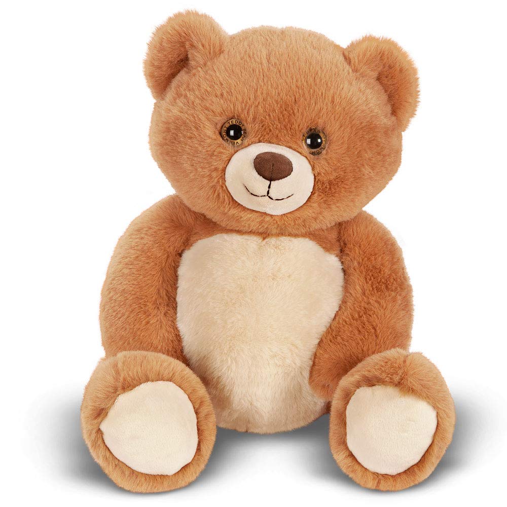 Vermont Teddy Bear Brown Teddy Bear - Cuddly Stuffed Animals, Cuddle Chunk, Honey, 15 inch