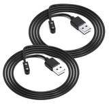 2 Pin Chargers for VeryFit Smart Watch Cord, 2-Pack [Model A + Model B, Only One Fit] 2.8MM Magnetic USB Charging Cable for Smar
