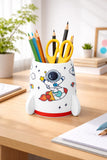 AccuPrints Sumiko Sumiko Cute Astronaut Pen Pencil Holder, Pen Stand for Office Desk Organizer, Creative Pen Cup Organizer for K
