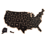 Aitakatta USA Wall Map, US Travel Tracker Felt Bulletin Board, 23.6x15.7 Inches Pin Board, Maps of United States for Travelers, 