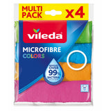Vileda Microfibre Colors Pack of 4 MultiPurpose Cleaning Cloths