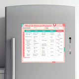 Accuprints Weekly Meal Planner Vinyl, Magnetic White Board Planner Sheet (30X30Cm, Landscape) With Marker Pen - Dry Erase Flexib
