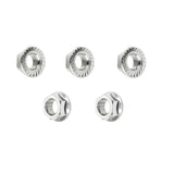 M16-2.0 Stainless Steel Flange Nuts M16x2.0 Serrated Hex Flange Nuts Coarse Thread 16mm (5 pcs)