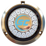 shadow-caster SCR-24 LED Underwater Boat Light - Bimini Blue - Bronze Housing - 90W Surface Mount - Tempered Glass Lens - IP68 F