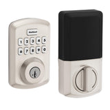 Kwikset Powerbolt 250 10Button Keypad Satin Nickel Transitional Electronic Deadbolt Door Lock, Featuring Convenient keyless Ent