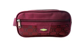 Synthetic Fabric Tetron Shaving Pouch Hand Bags Wrist Pouches Kit Compact Travel Bags 3 Compartment 1 Small Front Zipper Pocket 