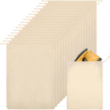 Hillban 30 Pcs 10 x 15 Inch Cotton Shoes Bag for Travel Storage Dust Drawstring Bag Reusable Breathable Pouch for Travel Home Pa