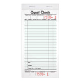 Adams Guest Check Pads, Single Part, Perforated Guest Receipt, 3-2/5 x 6-1/4, 50 Sheets per Pad, 10 Pack (525SW), White