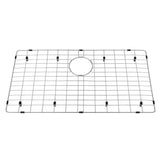MONSINTA Kitchen Sink Grid and Sink Protector, Stainless Steel Sink Grids 28 3/4 x 15 3/4 with Rear Drain for Single Sink Bowl, 