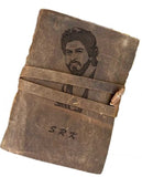 DiKraft Personalised Leather Journal With Vintage Old Paper Customize Diary Notebook Size 5 * 7 Inches (Coffee)