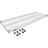 Nexel Additional Wire Shelf for Wire Shelving Units, 600-800 lb Capacity, 18W x 48L, Silver Epoxy Finish