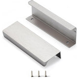 Satanga Edge Finger Tab Pull for cabinets Kitchen Concealed Drawer pulls Aluminum Flat Hidden Back Mount Door Handle for Home Pa