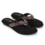 Ortho Joy Fancy Doctor Slipper || Ortho Care Orthopaedic Diabetic Daily Use Dr Sole Footwear Casual Stylish Chappals Slippers For Ladies & Girls,Black,4,B0C9JS1VK9