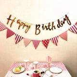 Satya Vipal Happy Birthday Banner for Decoration (Golden)