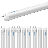 LUMINOSUM T8/T10/T12 4 Foot LED Light Tube 20W 48 Inch, 40W Equivalent, Daylight 5000K, Frosted Cover, Dual-end Powered, Ballast