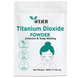 iFEiER Titanium Dioxide Powder 500g(1.1 lb) | Pure Titanium Dioxide for Soap Making, TiO2 Sunscreen and Lotion | Colorant Pigmen