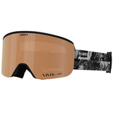 Giro Ella Ski Goggles - Snowboard Goggles for Women - Black/White Data Mosh with Vivid Copper/Vivid Infrared Lenses