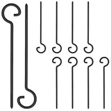 ASZUNE 12in Screw Hooks for Hanging - 10Pcs Ceiling Hooks for Birds House, Christmas Lights, Curtains, Kitchen, Plants - Indoor/