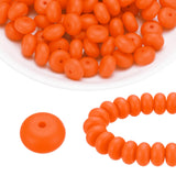 HARFINGTON 110Pcs Silicone Beads 14mm Lentil Rubber Focal Beads Bulk for Pens Keychain Bracelet Necklace DIY Crafts Making, Oran