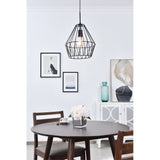 Living District Candor 1-Light Mid-Century Metal Pendant In Black