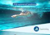SWMIUSK IPx8 Waterproof Underwater Headphones for Swimming laps, Diving, Hot Tub Spa, Freediving Earbud (Black & Silver)