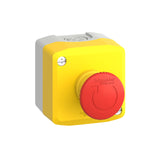 Schneider Electric Yellow Station - 1 red Mushroom Head pushbutton 40 Turn to Release 1NO+1NC