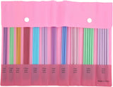 Kodrily 55Pcs Knitting Needles Set, 7.9In Double Pointed Knitting Needles Set, Aluminum Alloy Colored Double Sided Interchangeab