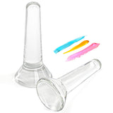ZEAYEA 2 Pcs Glass Muller for Making Paint, 1.9 inch Paint Muller for Grinding Pigment, Mineral Pigment Grinding Pestle Flat Bot