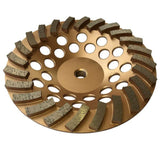 7 Diamond Grinding Wheels for Concrete or Masonry, 24 Turbo Segments, 30/40 Grit, Medium Bond, 5/811 Arbor