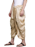 Manyavar Mens Fawn Art Silk Solid Dhotis