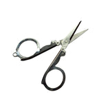 Ushaworks Stainless Steel Mini Folding Scissors for Travel, Sewing & Crafting | Pocket Size Portable Foldable Scissor for Emerge