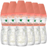 Aloe vera juice (Peach flavored) with bigger chunky pure aloe pulp (6 Packs) Plant based juice great for hydration and contains 