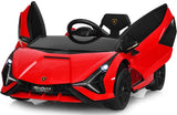 INFANS 12V Licensed Lamborghini Sian Kids Ride On Car with Parent Remote Control, Spring Suspension, MP3 Player, Electric Toy Ro