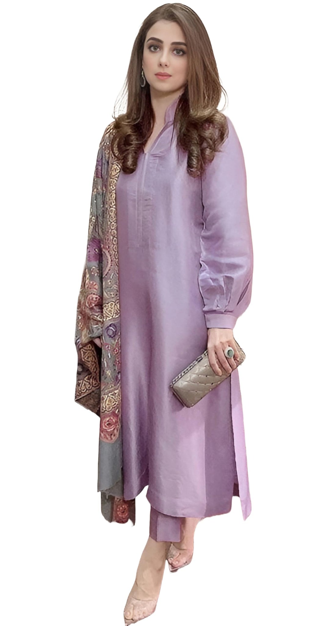 Anni Designer Women'S Rayon Viscose Solid Straight Kurta With Pant & Dupatta (Mawra Purple_S_Purple_Small),Purple,S