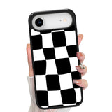 KANGHAR for iPhone Air Case 2025 Checkered Anti-Skid Aesthetic Cute Pattern Magnetic [Compatible wth Magsafe] Slim Shockproof Fu