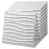 Art3d 20 Pack Decorative 3D Wall Panels, 19 Sq.Feet PVC Interior Wall D cor, 11.8x11.8, White
