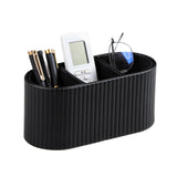 MEIBOOCH Oval Pen Holder for Desk, Remote Control Holder, Black