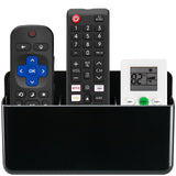 3 Slot Adjustable Remote Control Holder Wall Mount, TV Remote Box Hollow Bottom Slot Easy Phone Charging, Self Adhesive Remote H
