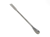 A2ZDE002 Stainless Steel Double Ended Micro Lab Spatula Sampler, Square & Flat Spoon End, 9 Length