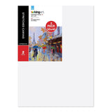 KINGART Stretched White Canvas Set - Rectangle, 30x40 Inch, 2-Pack - 100% Cotton, Triple Gesso Primed - 5/8 Profile Back-Stapled