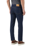 INKD Men's Contrast Stitch Stretchable Regular Fit Jeans,Aegean