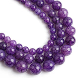 Yochus 45pcs Smooth Natural Purple Agate Beads
